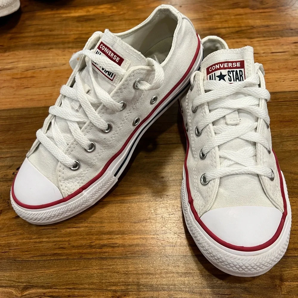 Converse Kids White and Red Sneakers